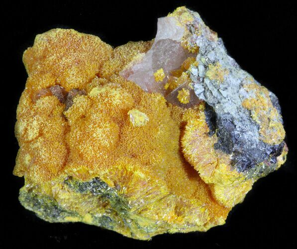 Orpiment With Barite Crystals - Peru #63764